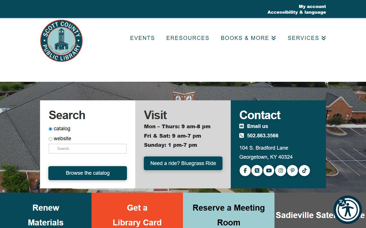 Georgetown Kentucky public library and genealogy center