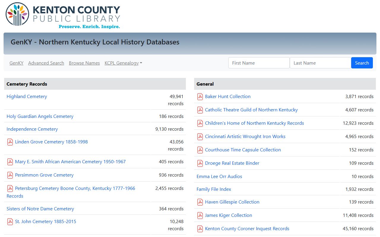 Kenton County Public Library research area