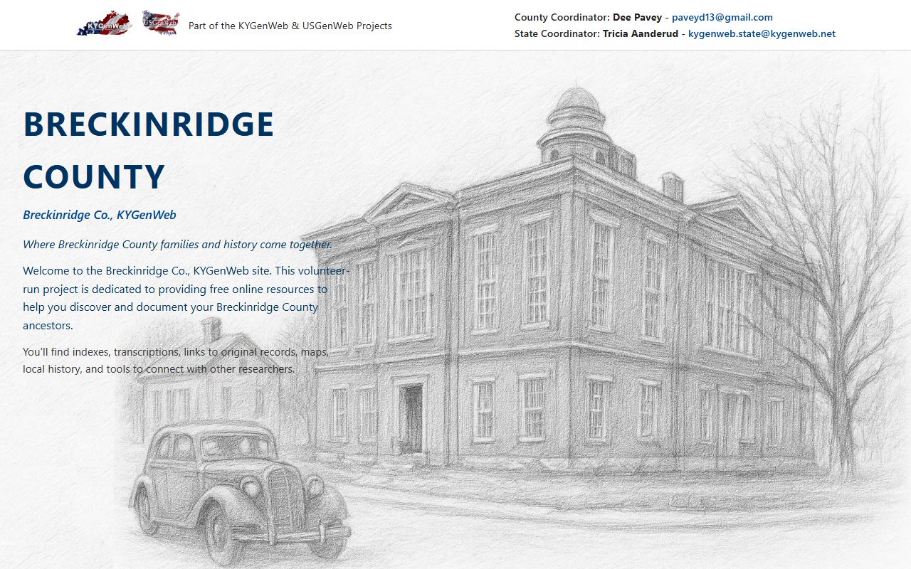 Breckinridge County Kentucky Clerk office for records research