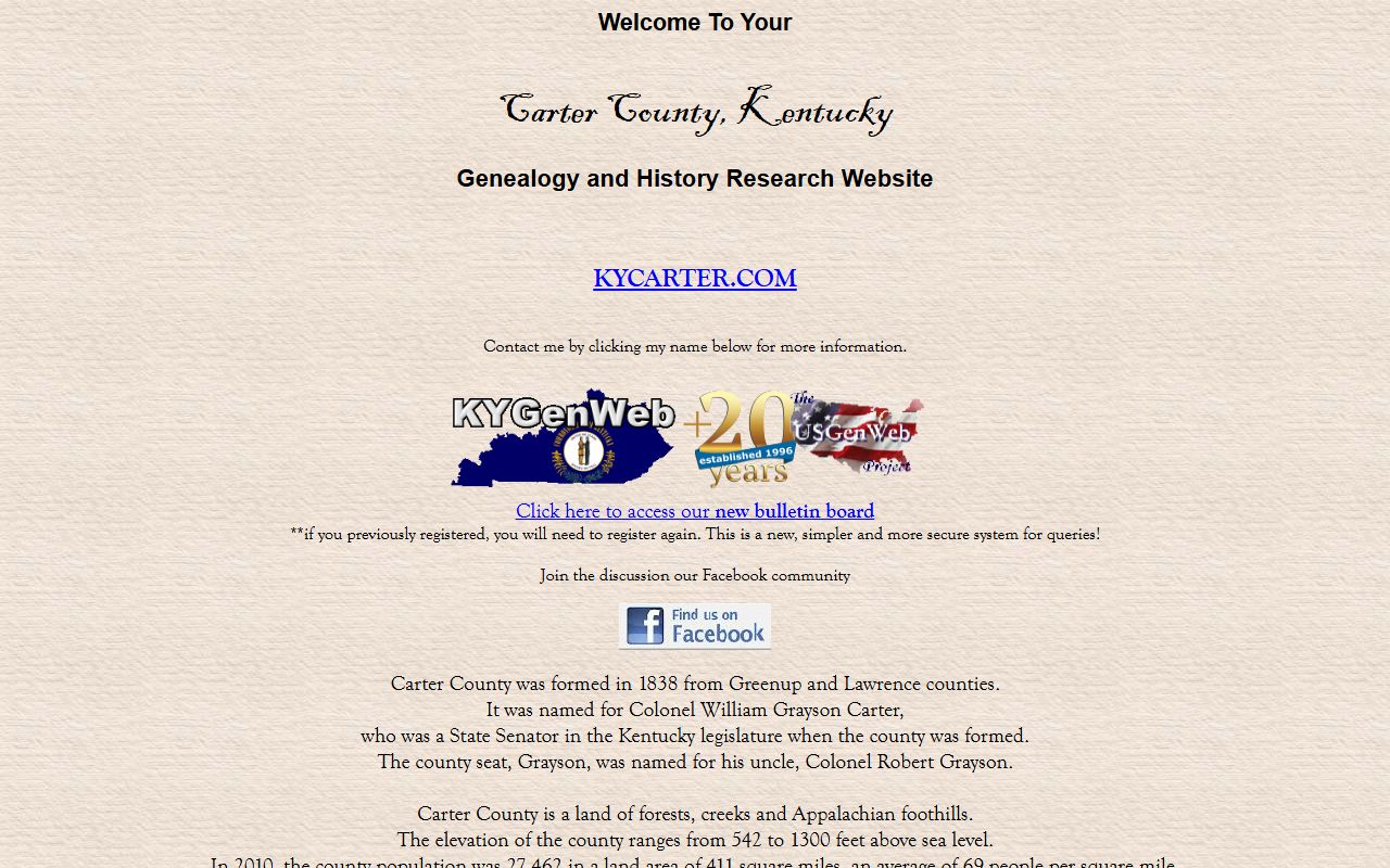 Carter County historical document archives