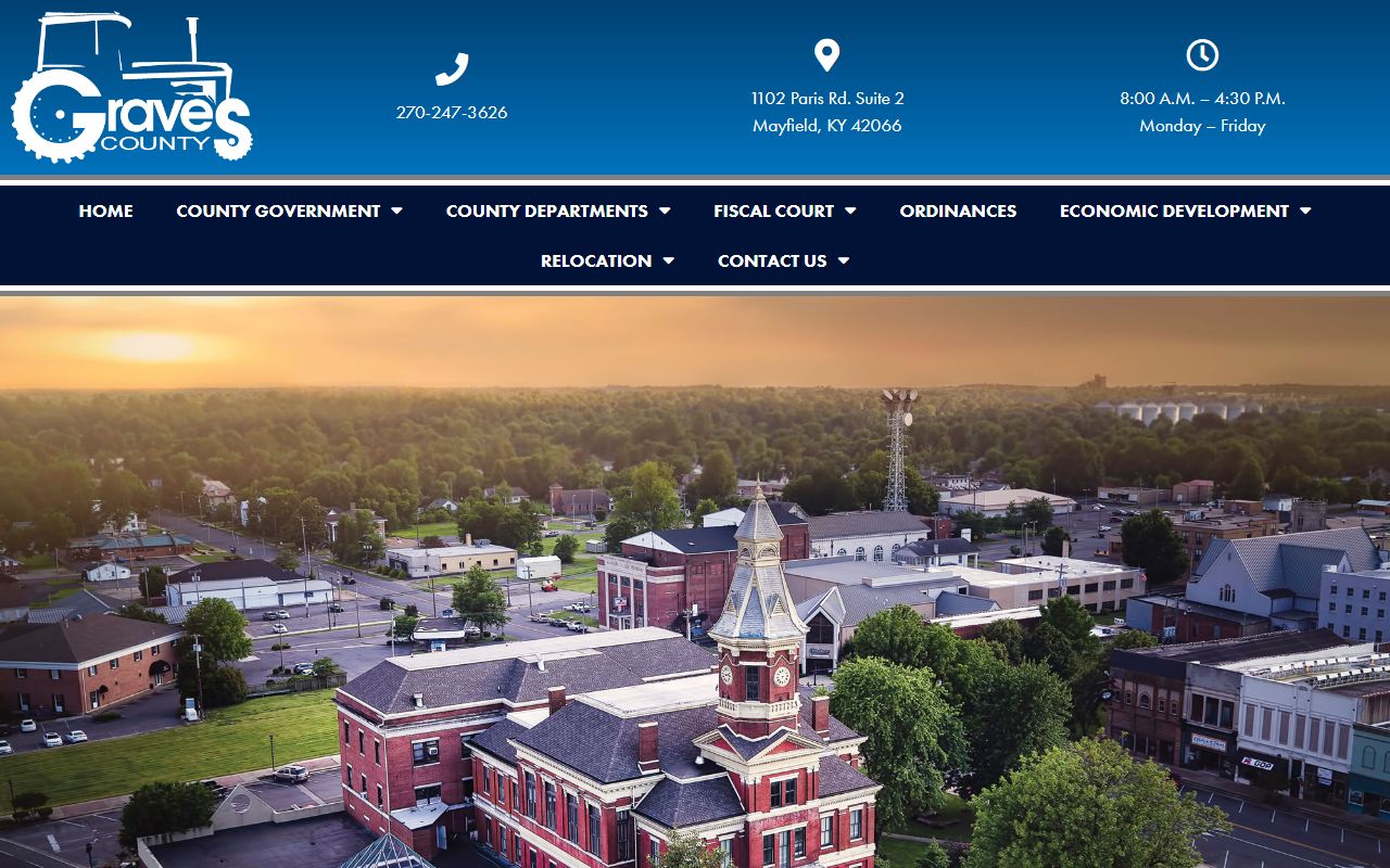 Historic Mayfield Kentucky downtown area