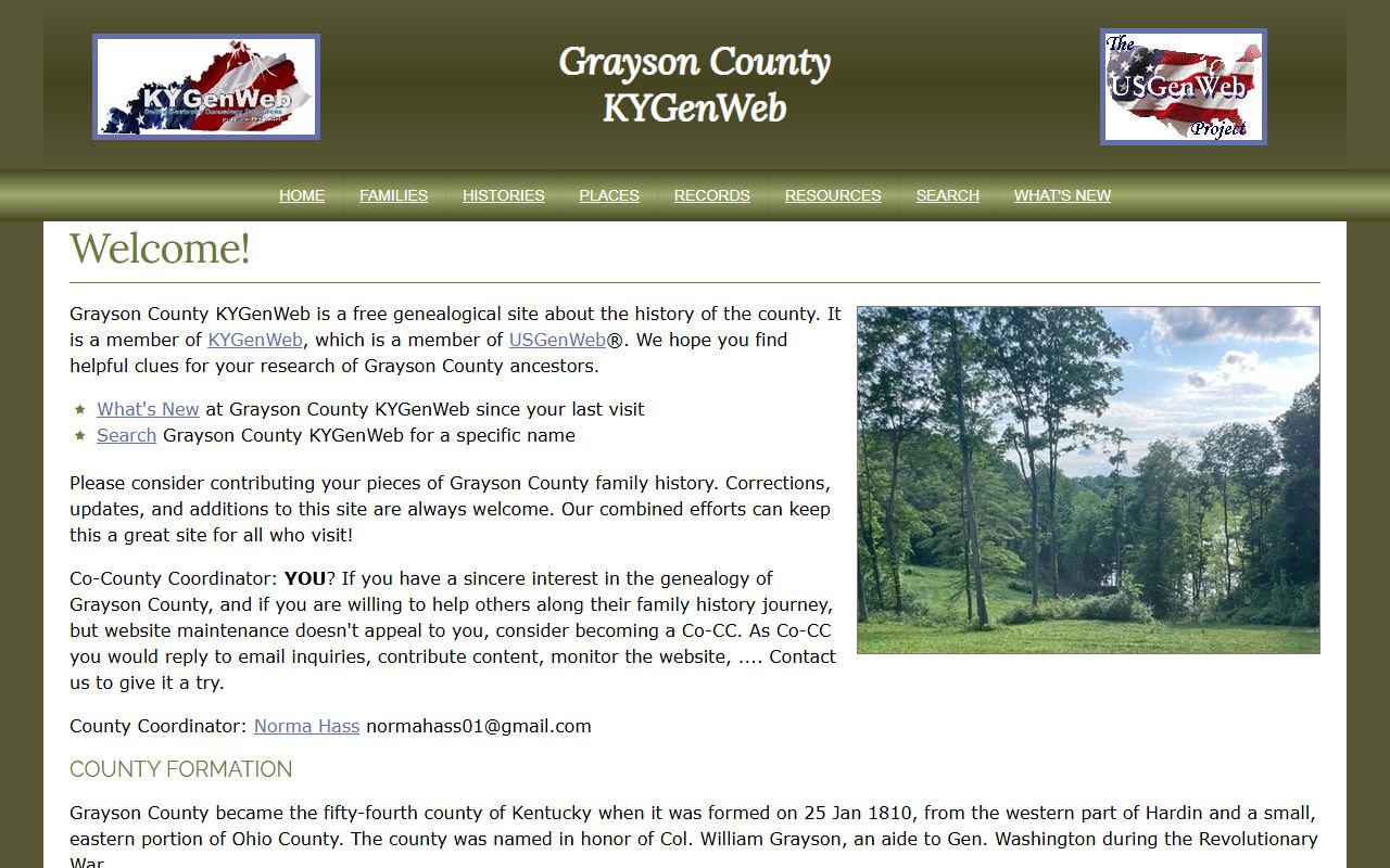 Grayson County historical records archives