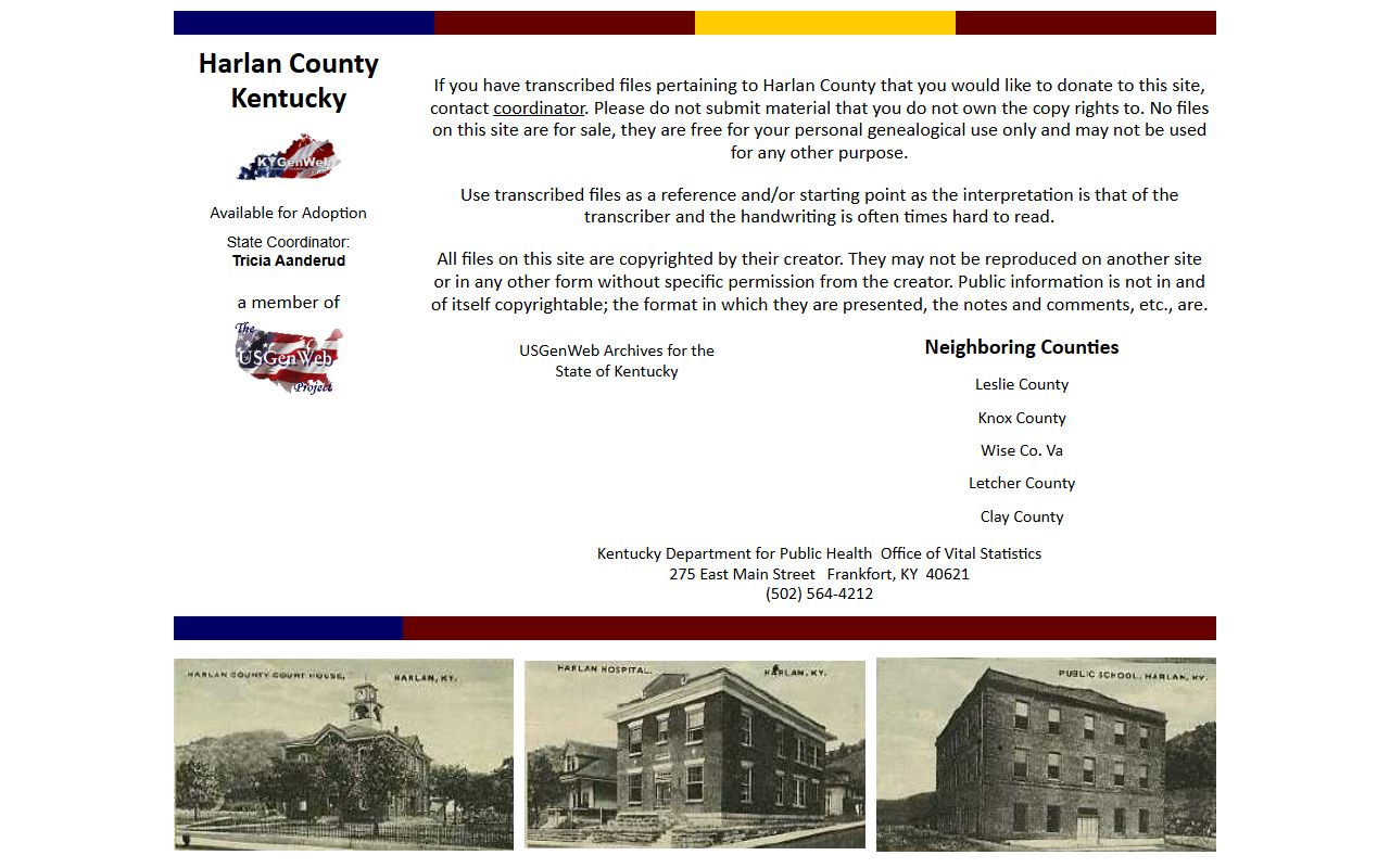 Harlan County historical records storage