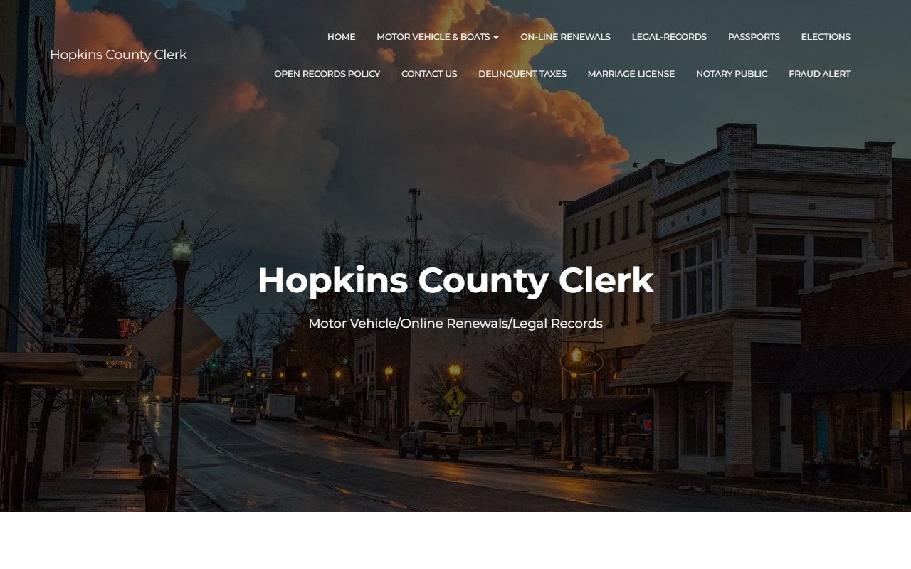 Hopkins County Kentucky Clerk office in Madisonville