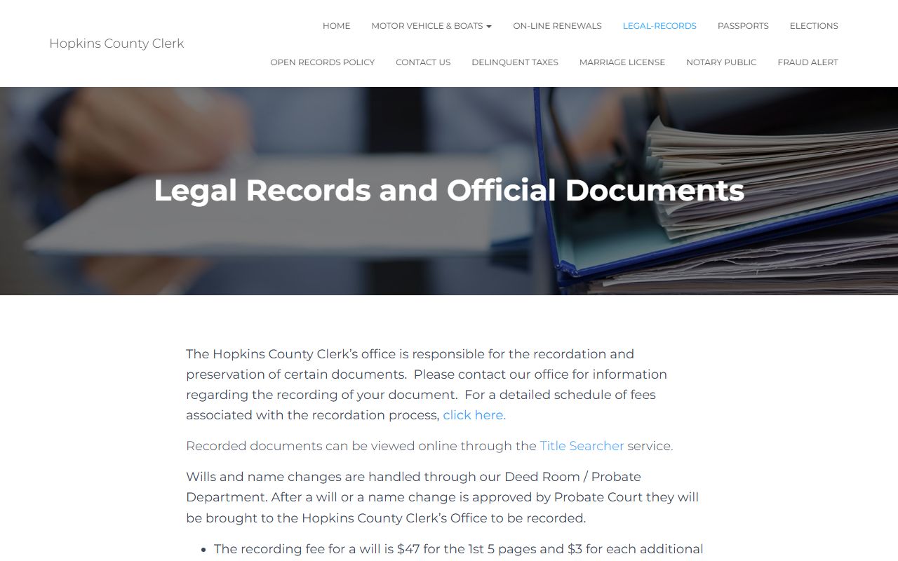 Hopkins County genealogy resources and volunteer contributions