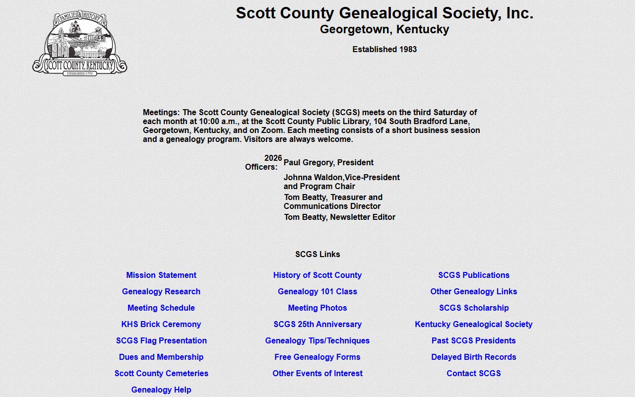 Historic Georgetown Kentucky downtown area