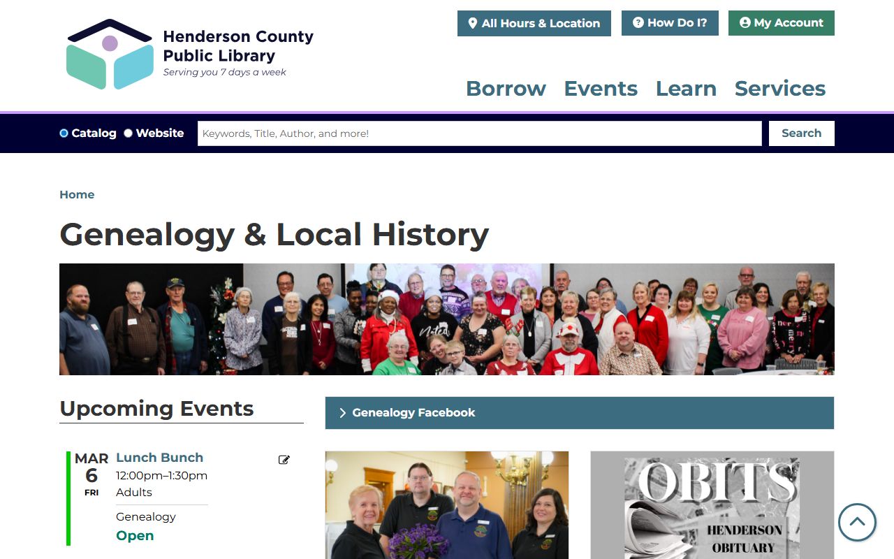 Lexington Public Library genealogy and local history resources
